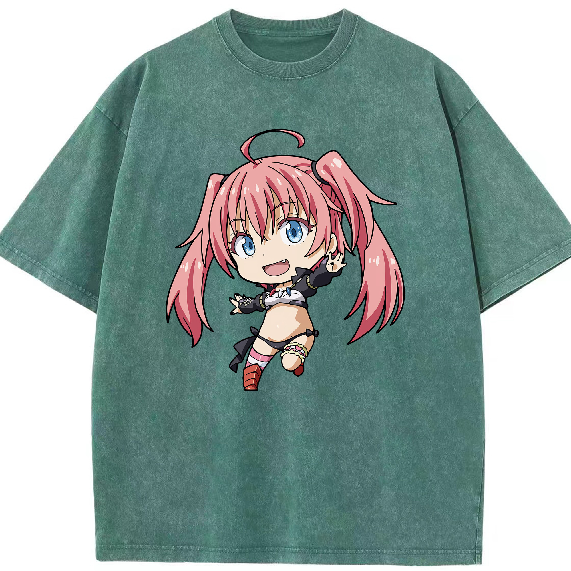 （画像用） 転スラ Regarding Reincarnated to Slime 綿100% ヴィンテージ風 半袖Tシャツ（フロントプリント）
